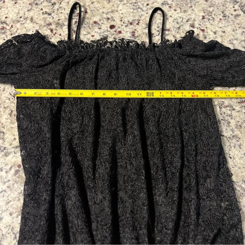 NWT, Anthropologie, Eri + Ali, Black, Lace, Off-Shoulder, Blouse Top‎ | Womens M